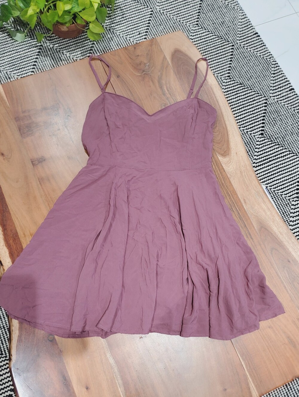ARITZIA TALULA Vintage Flare Cami Skater Dress In Dusty Mauve